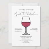 Vollkommener Wein 60. Geburtstag Einladung (Vorderseite)