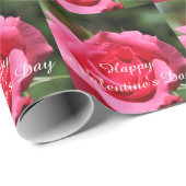 vollkommenes, schönes Foto mit heißen rosa Rose Geschenkpapier (Rolleneckpunkt)