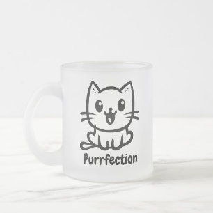 Vollkommenheit, sehr süße Anime-Katze Mattglastasse