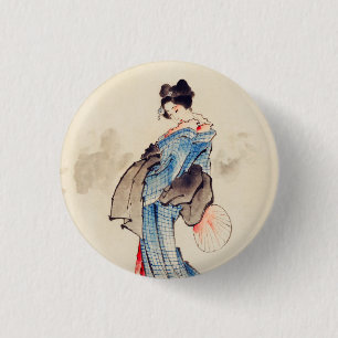 Volllanges Portrait von Katsushika Hokusai Button