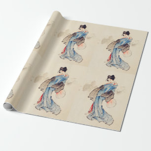Volllanges Portrait von Katsushika Hokusai Geschenkpapier