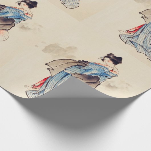Volllanges Portrait von Katsushika Hokusai Geschenkpapier (Ecke)