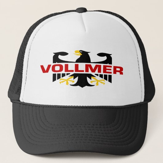 Vollmer Familienname Truckerkappe (Vorderseite)