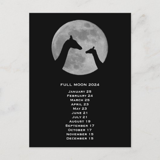 Vollmond 2024 US-Ostdatum Postkarte (Vorderseite)