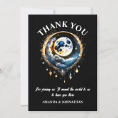 Vollmond 3D Himmelsstarre Nacht elegant DIY Dankeskarte (Vorderseite)