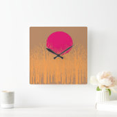 Vollmond #5 quadratische wanduhr (Zuhause)