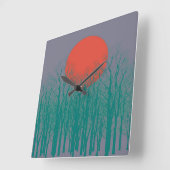 Vollmond #6 quadratische wanduhr (Winkel)