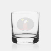 Vollmond Adler bedruckte Rocks Gläser (Rückseite)