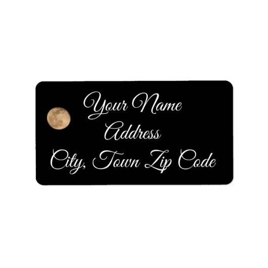 Vollmond-Adressmarken Adressaufkleber (Vorne)