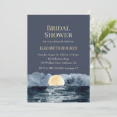 Vollmond am Brautparty Einladung (Stehend Vorderseite)