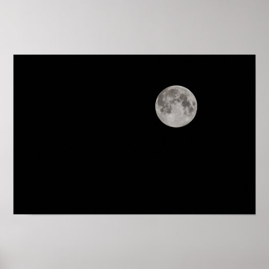 Vollmond am dunklen Himmel Poster (Vorne)