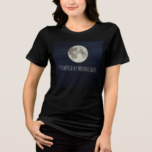 Vollmond, angetrieben durch Mondlicht Tri-Blend Shirt
