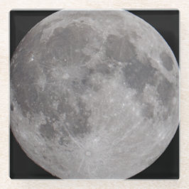 Vollmond Astronomie-Thema rund Glasuntersetzer