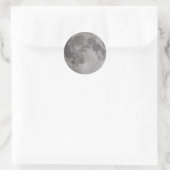 Vollmond Astronomie-Thema Runder Aufkleber (Tasche)