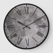 Vollmond-Astronomiebild Große Wanduhr (Vorderseite)