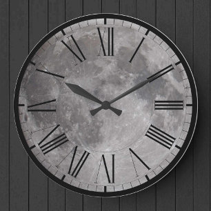 Vollmond-Astronomiebild Große Wanduhr