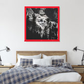 Vollmond auf einem bewölkten Nachtposter Abstrakte Leinwanddruck (Insitu (Schlafzimmer))