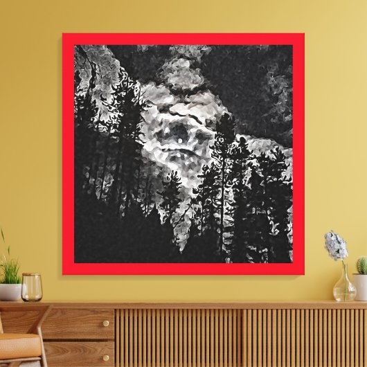 Vollmond auf einem bewölkten Nachtposter Abstrakte Leinwanddruck (Insitu (Wohnzimmer))