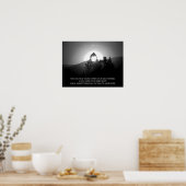 Vollmond auf einem dunklen, irischen Toast Poster (Küche)