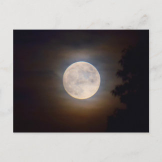 Vollmond auf einem Misty-Abend - Postkarte