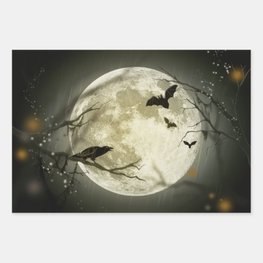Vollmond auf Halloween Geschenkpapier Set (Vorderseite 3)