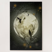Vollmond auf Halloween Puzzle (Vertikal)