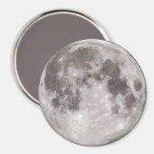 Vollmond auf schwarzem Himmel Magnet (Vorderseite/Rückseite)