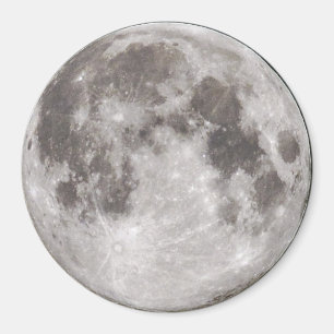 Vollmond auf schwarzem Himmel Magnet