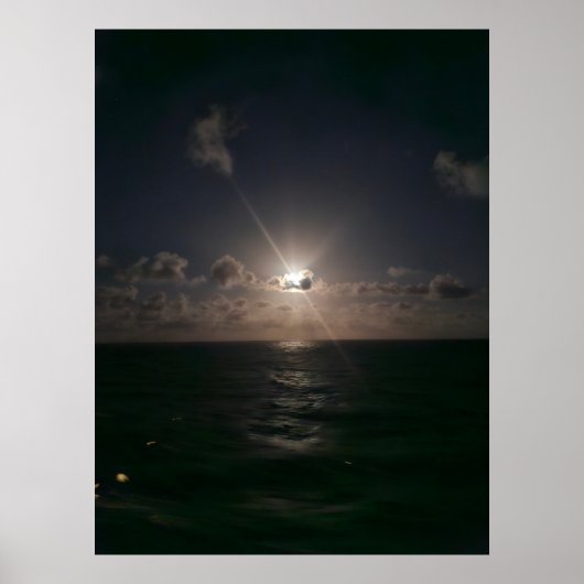 Vollmond auf See Poster (Vorne)