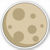 Vollmond Aufkleber (Vorderseite)