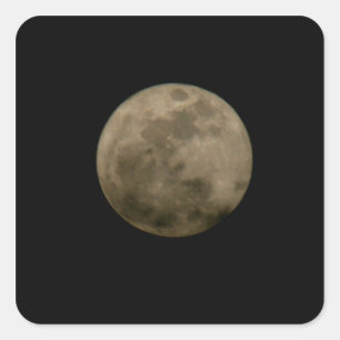 Vollmond-Aufkleber Quadratischer Aufkleber