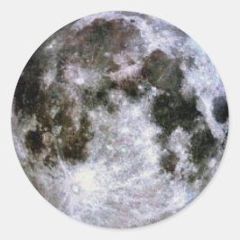 Vollmond-Aufkleber Runder Aufkleber