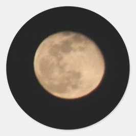 Vollmond-Aufkleber Runder Aufkleber