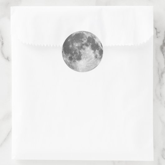 Vollmond-Aufkleber Runder Aufkleber (Tasche)