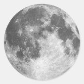 Vollmond-Aufkleber Runder Aufkleber (Vorderseite)