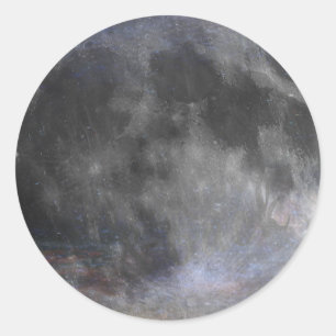 Vollmond-Aufkleber Runder Aufkleber