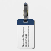 Vollmond, Baby! - Der weiße Lotus Gepäckanhänger (Rückseite vertikal)