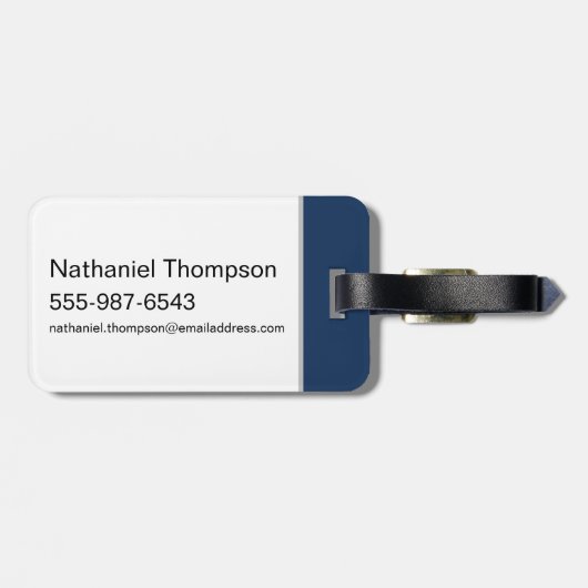 Vollmond, Baby! - Der weiße Lotus Gepäckanhänger (Rückseite horizontal)