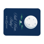 Vollmond, Baby! - Der weiße Lotus Magnet (Horizontal)