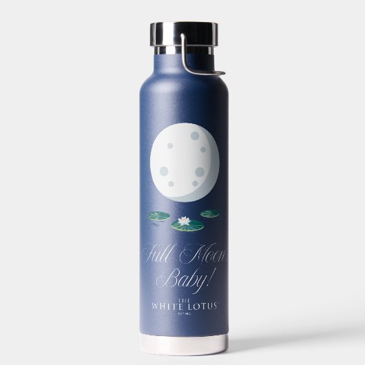 Vollmond, Baby! - Der weiße Lotus Trinkflasche (Links)