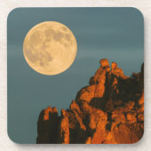 Vollmond | Basalt Cliffs Smith Rock Staat Park Getränkeuntersetzer (Vorderseite)