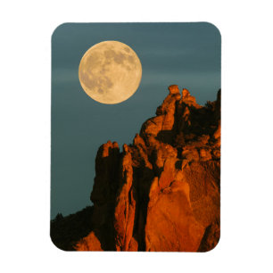 Vollmond Basalt Cliffs Smith Rock Staat Park Magnet