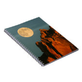 Vollmond | Basalt Cliffs Smith Rock Staat Park Notizblock (Rechte Seite)