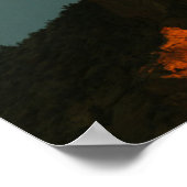 Vollmond | Basalt Cliffs Smith Rock Staat Park Poster (Ecke)