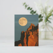 Vollmond | Basalt Cliffs Smith Rock Staat Park Postkarte (Stehend Vorderseite)