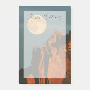 Vollmond Basaltklippen Smith Rock State Park Post-it Klebezettel