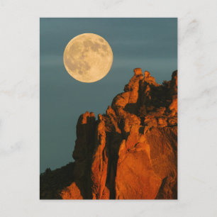 Vollmond Basaltklippen Smith Rock State Park Postkarte