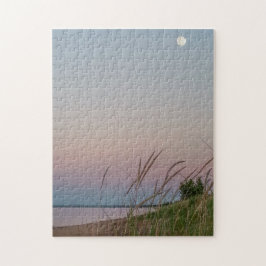 Vollmond Beach Sanddünen Abend Light Puzzle