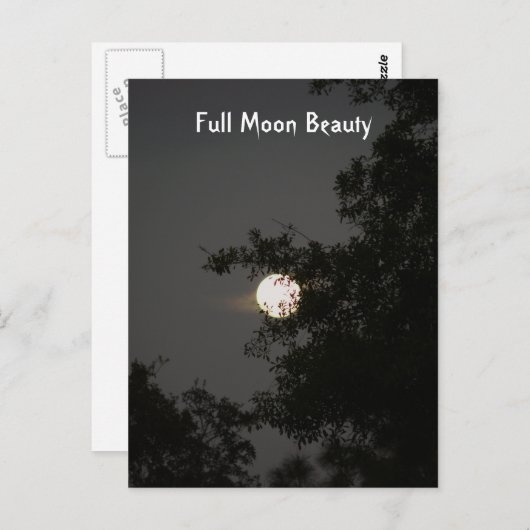 Vollmond Beauty Postkarte (Vorne/Hinten)