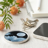 VOLLMOND BEWÖLKT BLAU SCHLÜSSELANHÄNGER (Seite)